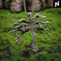 Guardian Angel Wings Cross Pendant Necklace Novo Style Necklace & Pendant