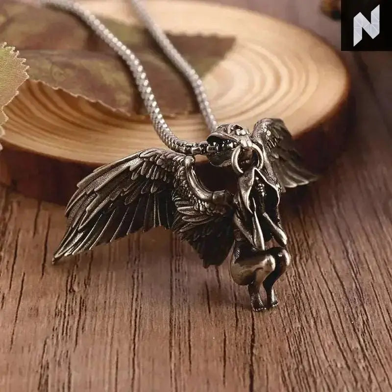 Guardian Angel Wings Cross Pendant Necklace Novo Style Necklace & Pendant