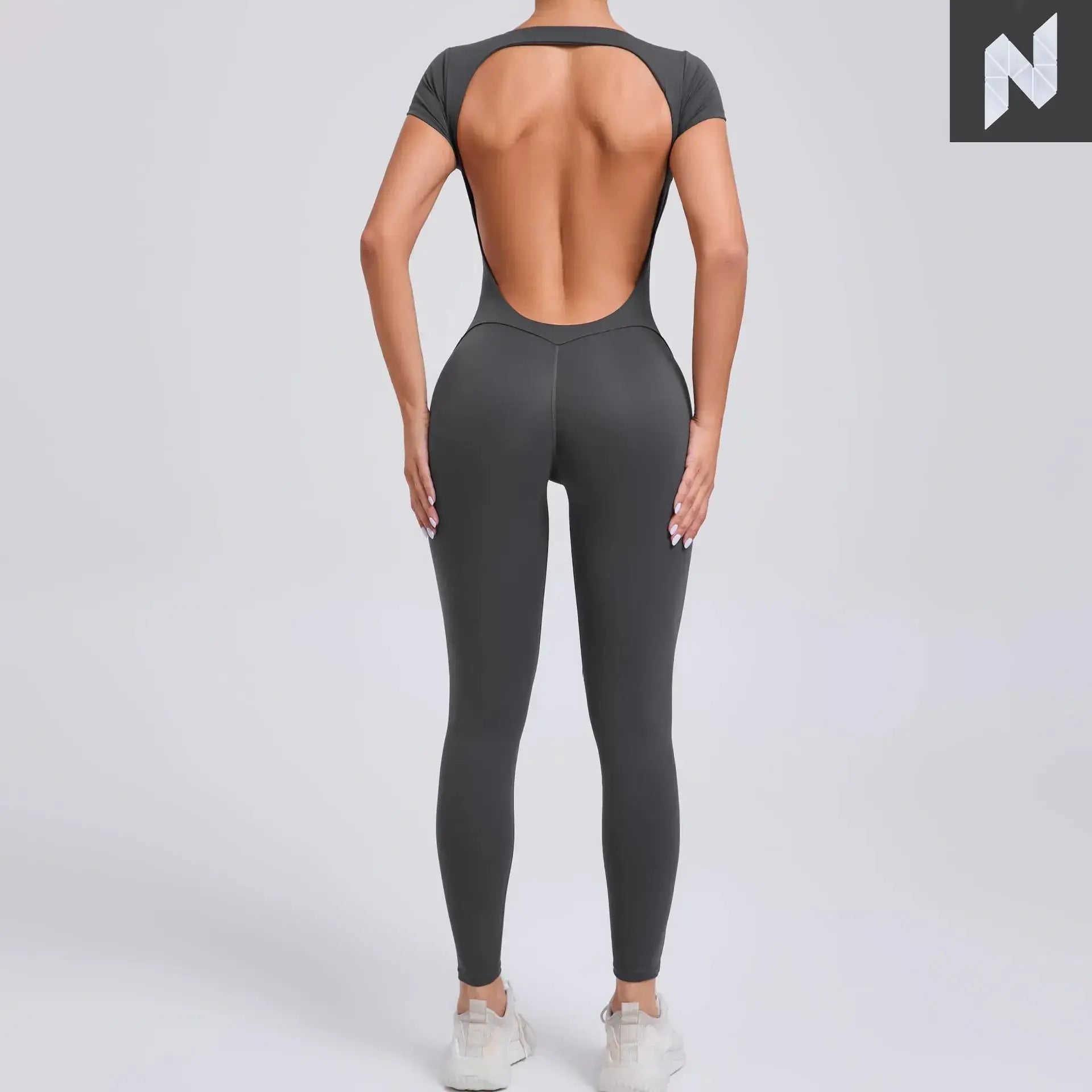 Open Back Yoga Bodysuit - Tight Fit Amor Jewelry Store Store