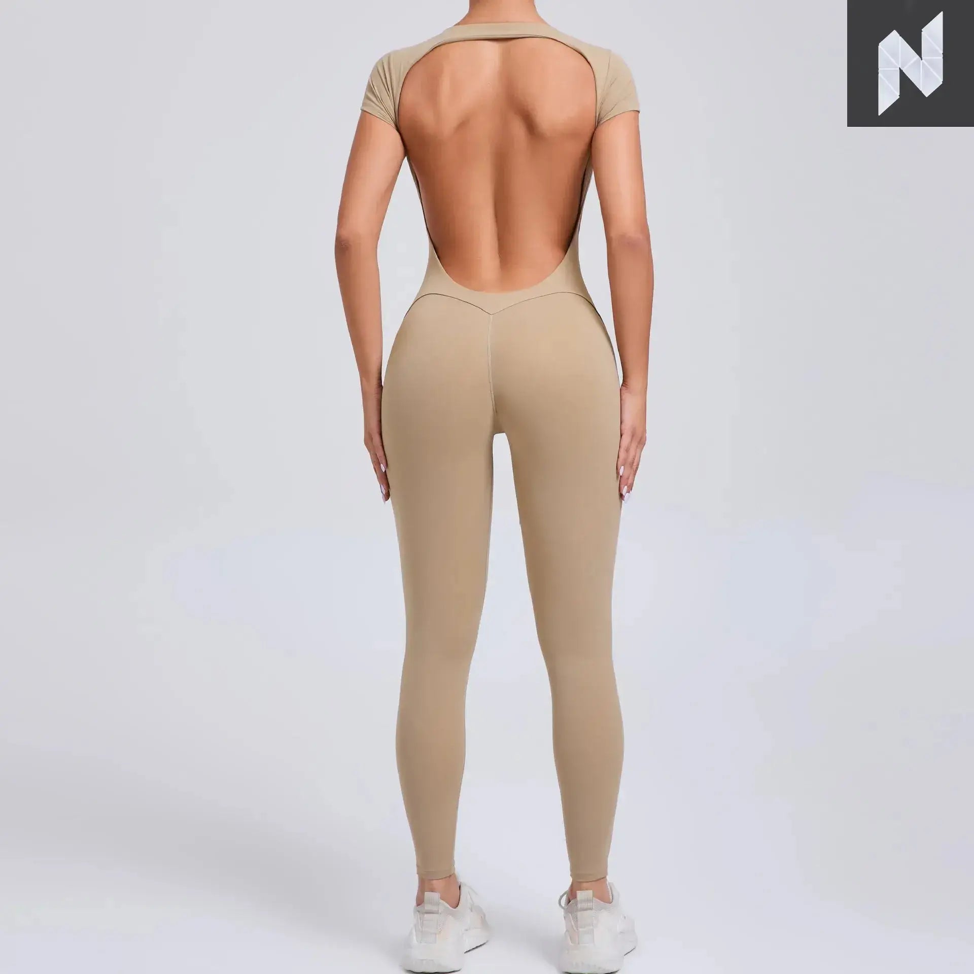 Open Back Yoga Bodysuit - Tight Fit Amor Jewelry Store Store