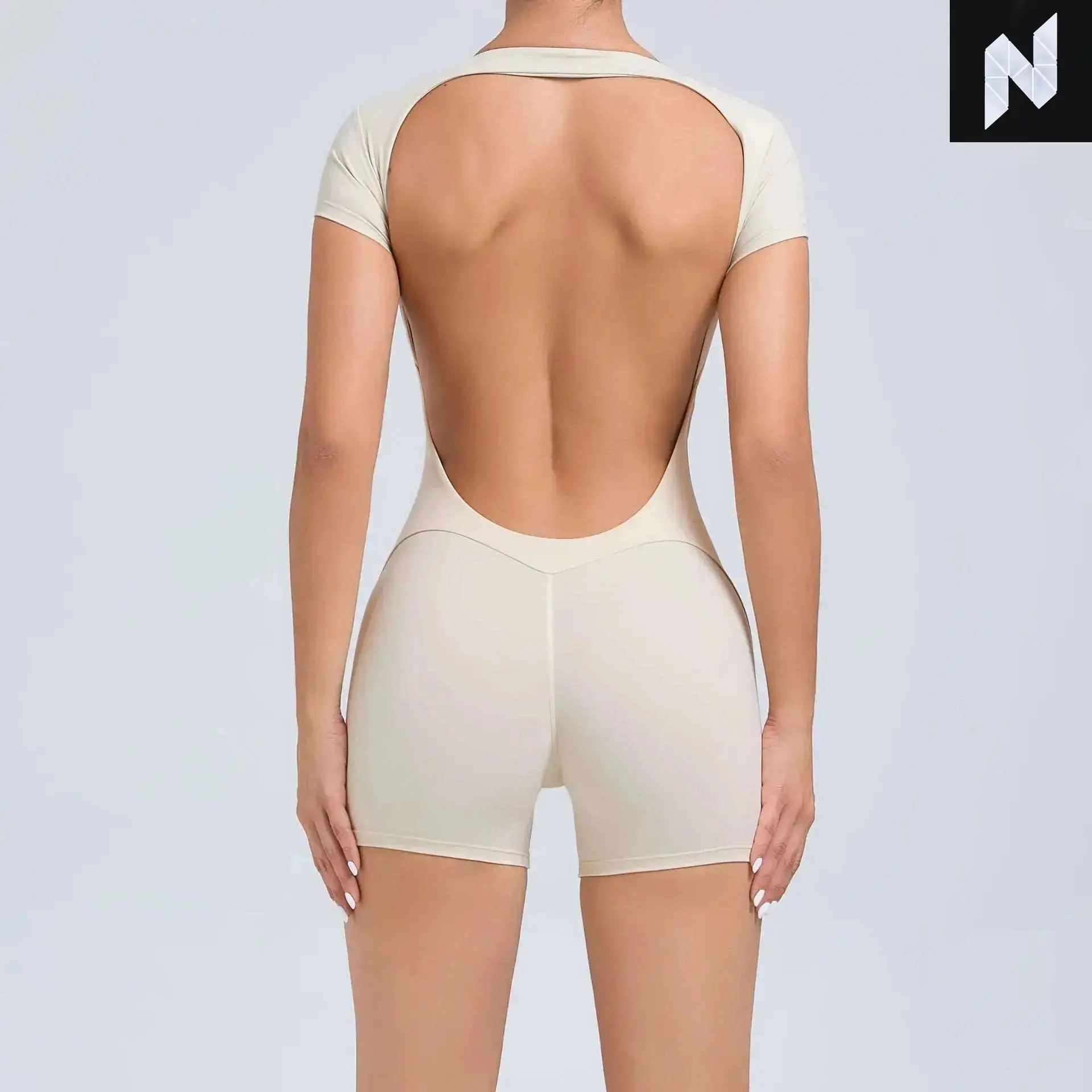 Open Back Yoga Bodysuit - Tight Fit Amor Jewelry Store Store