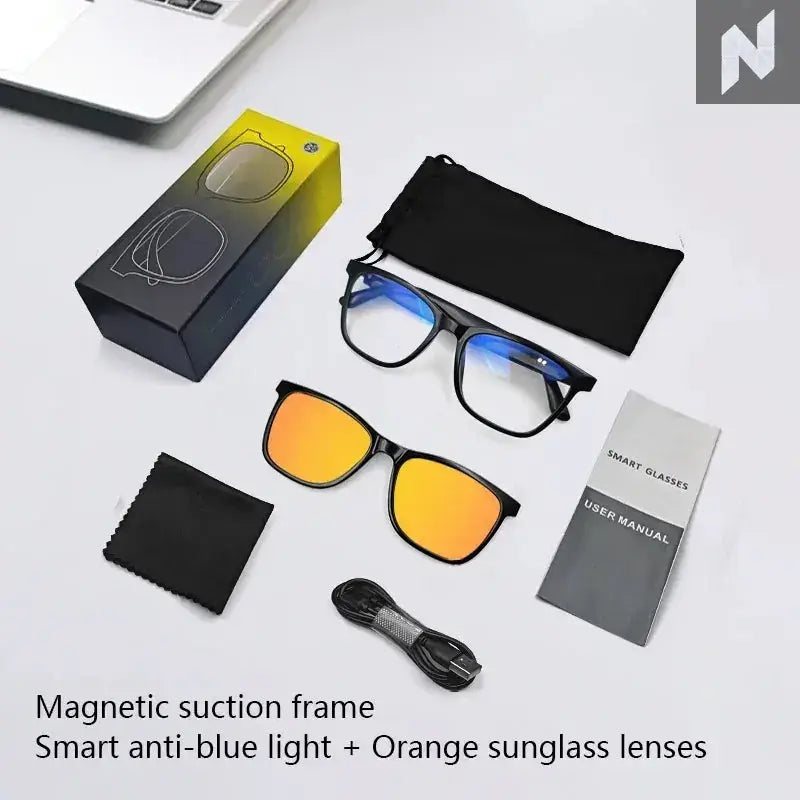 Voice-Activated Smart Shades w/Swappable Frames Novo Style Smart Glasses