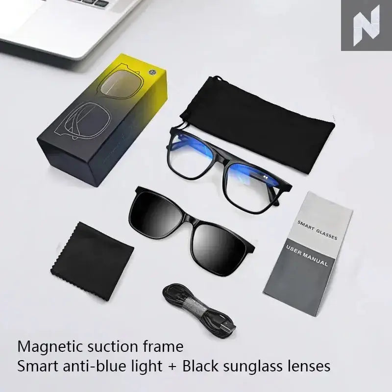 Voice-Activated Smart Shades w/Swappable Frames Novo Style Smart Glasses