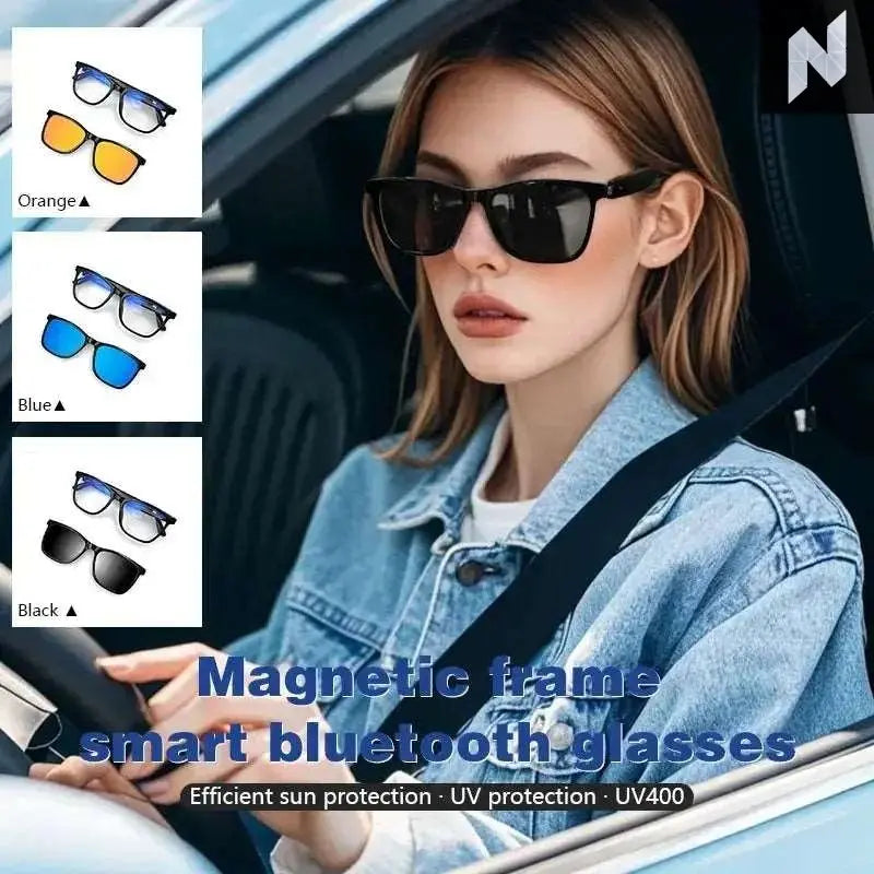 Voice-Activated Smart Shades w/Swappable Frames Novo Style Smart Glasses