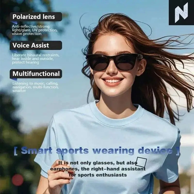 Voice-Activated Smart Shades w/Swappable Frames Novo Style Smart Glasses