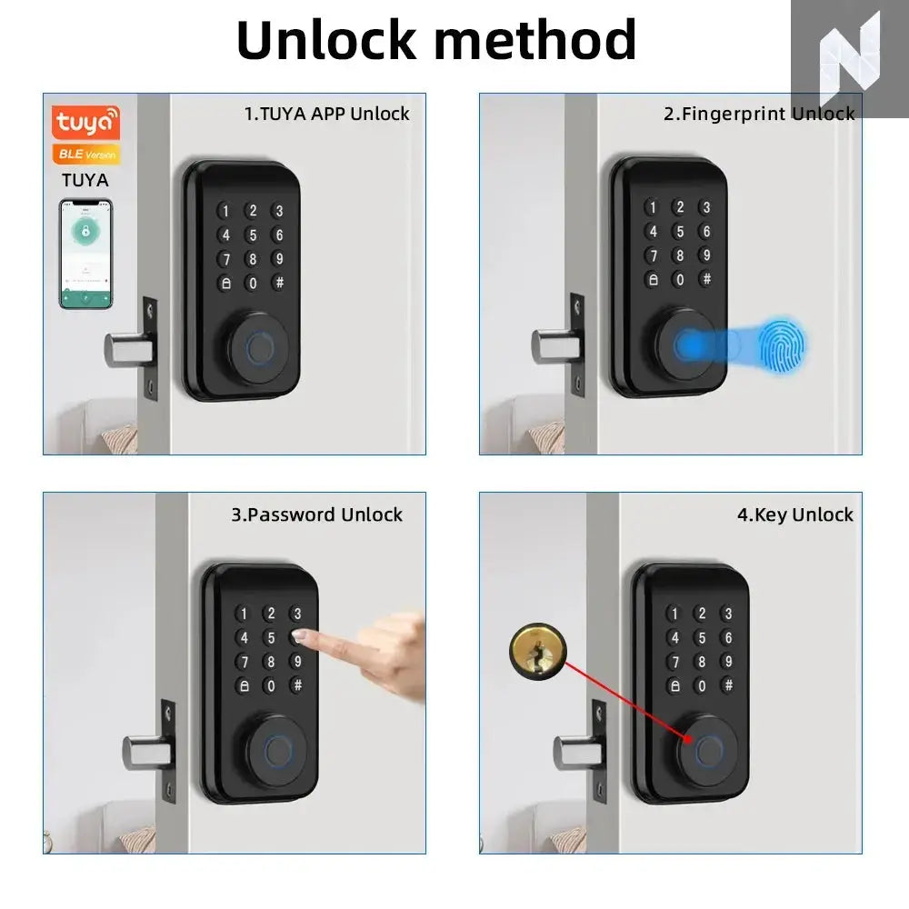 WiFi Smart Lock Pro with Keypad Touch Novo Style Door Knobs & Handles